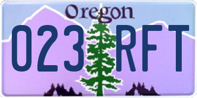 OR license plate 023RFT