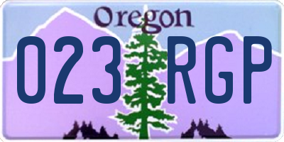 OR license plate 023RGP