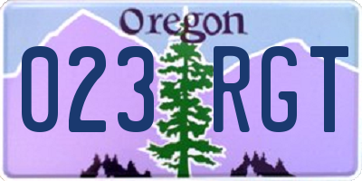 OR license plate 023RGT