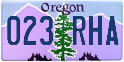 OR license plate 023RHA