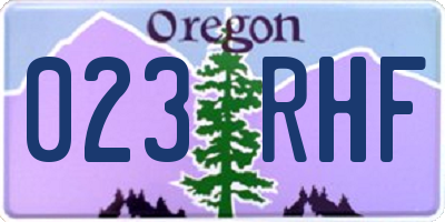 OR license plate 023RHF