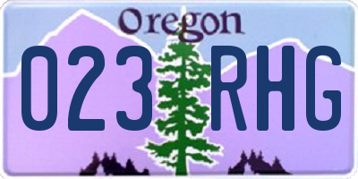 OR license plate 023RHG