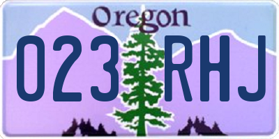 OR license plate 023RHJ
