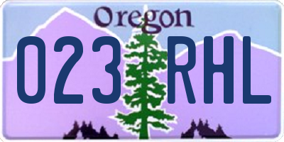 OR license plate 023RHL
