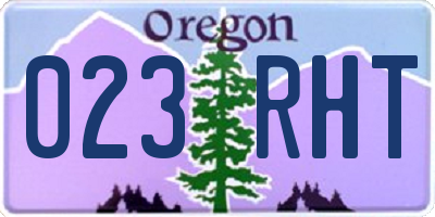 OR license plate 023RHT