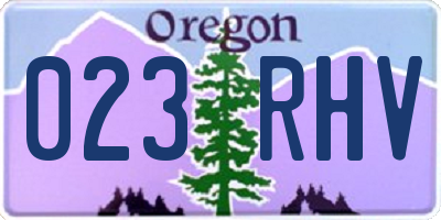 OR license plate 023RHV