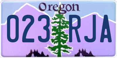OR license plate 023RJA