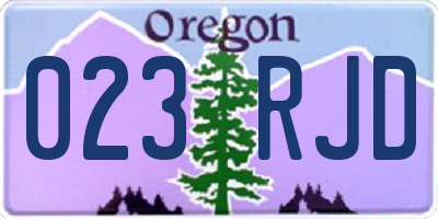 OR license plate 023RJD