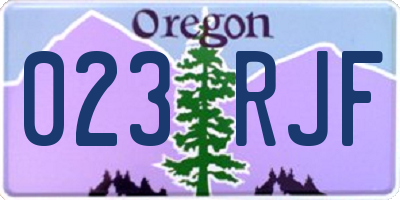 OR license plate 023RJF