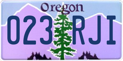 OR license plate 023RJI