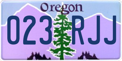 OR license plate 023RJJ