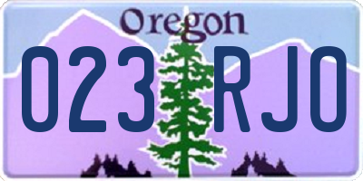 OR license plate 023RJO