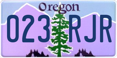 OR license plate 023RJR
