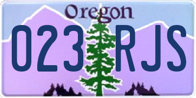 OR license plate 023RJS