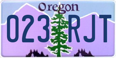 OR license plate 023RJT