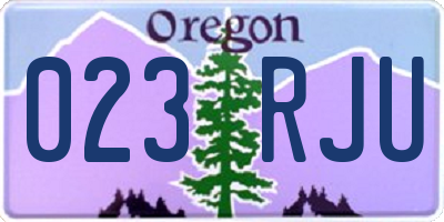 OR license plate 023RJU