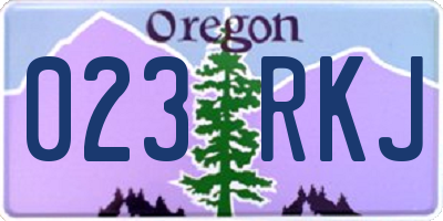 OR license plate 023RKJ