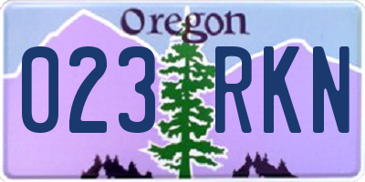 OR license plate 023RKN