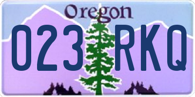 OR license plate 023RKQ
