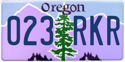 OR license plate 023RKR