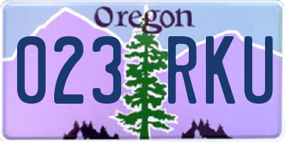 OR license plate 023RKU