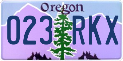 OR license plate 023RKX