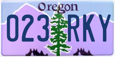 OR license plate 023RKY
