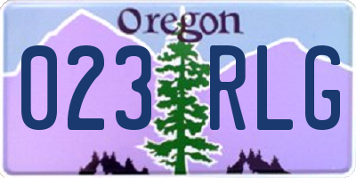OR license plate 023RLG