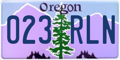 OR license plate 023RLN