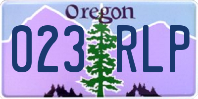 OR license plate 023RLP