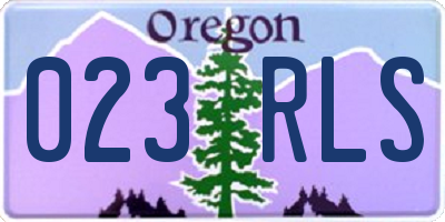 OR license plate 023RLS