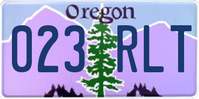 OR license plate 023RLT
