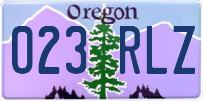 OR license plate 023RLZ