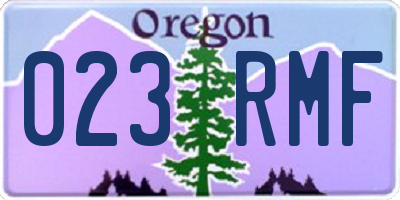 OR license plate 023RMF