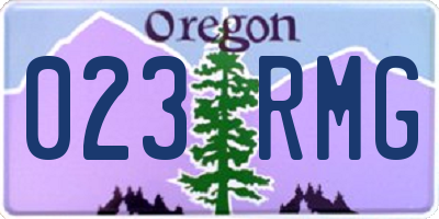 OR license plate 023RMG