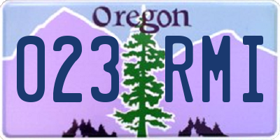 OR license plate 023RMI