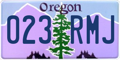 OR license plate 023RMJ