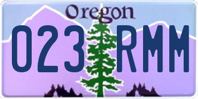 OR license plate 023RMM