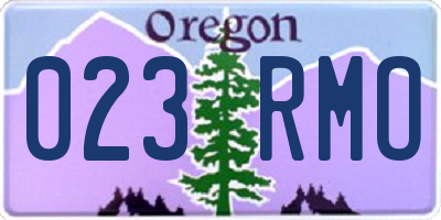 OR license plate 023RMO