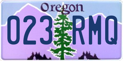 OR license plate 023RMQ