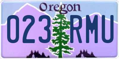 OR license plate 023RMU