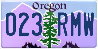 OR license plate 023RMW