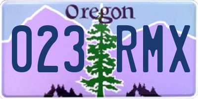 OR license plate 023RMX