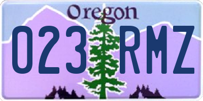 OR license plate 023RMZ
