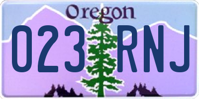 OR license plate 023RNJ