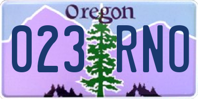 OR license plate 023RNO
