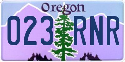 OR license plate 023RNR