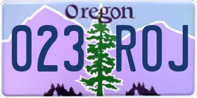 OR license plate 023ROJ