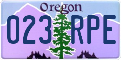 OR license plate 023RPE