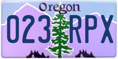 OR license plate 023RPX